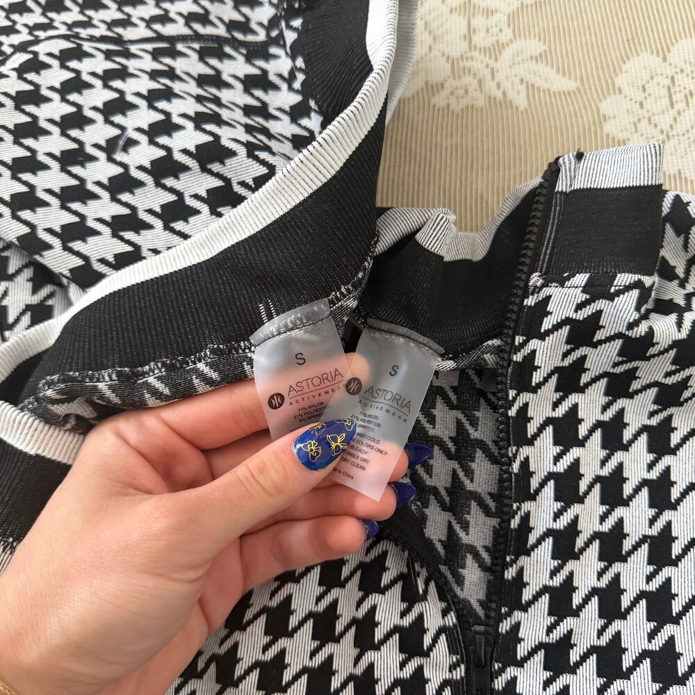 Astoria Activewear Houndstooth Jacket & Skirt Set – Size Small - Picture 4 of 4
